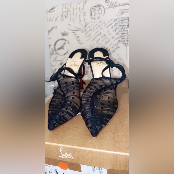 Christian Louboutin Acide 100 Rete/plum Tulle pump - Picture 11 of 16